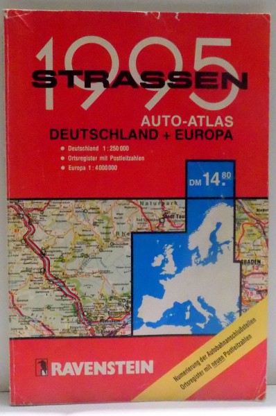 STRASSEN AUTO - ATLAS  , DEUTSCHLAND + EUROPA , 1995
