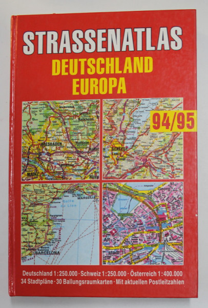STRASSENATLAS DEUTSCHLAND , EUROPA , 1994 -1995