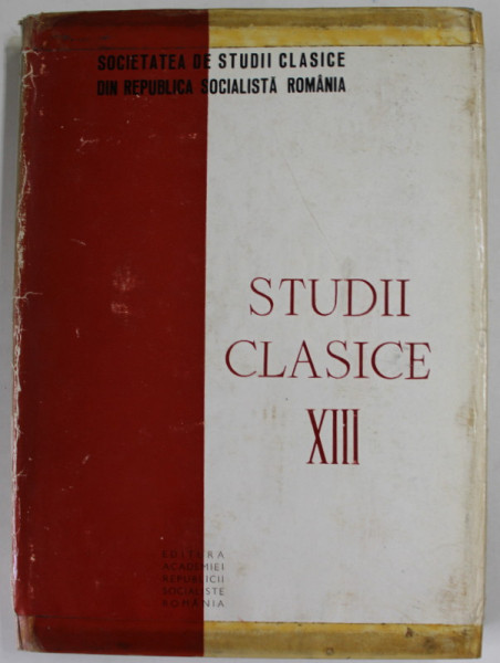 STUDII CLASICE , VOLUMUL XIII , 1971