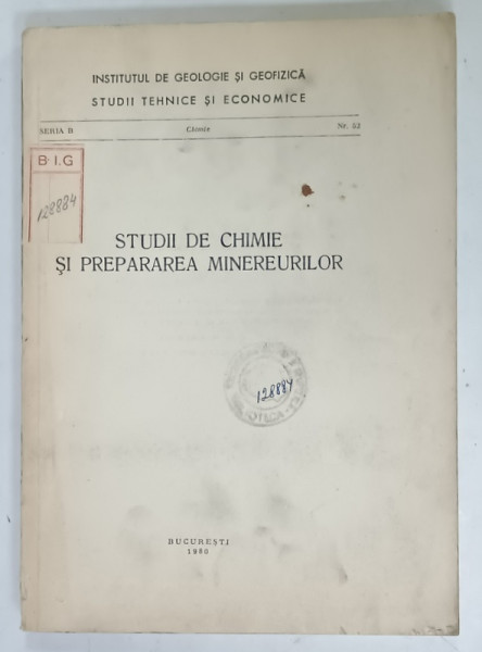 STUDII  DE CHIMIE SI PREPARAREA  MINEREURILOR , 1980