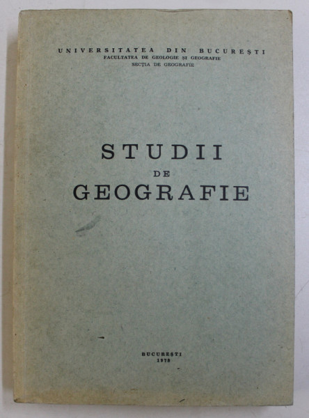 STUDII DE GEOGRAFIE , 1978