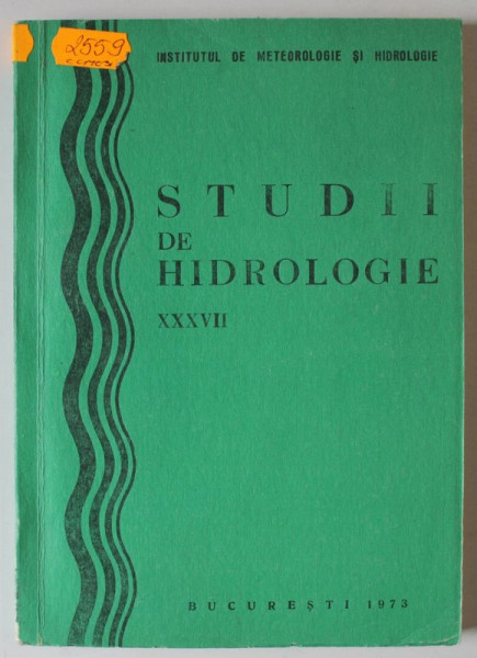 STUDII DE HIDROLOGIE , VOLUMUL XXXVII  , 1973
