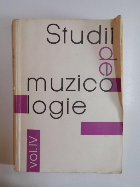 STUDII DE MUZICOLOGIE , VOL. IV 1967