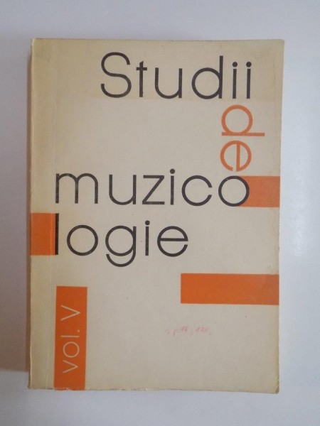 STUDII DE MUZICOLOGIE , VOL. V 1969