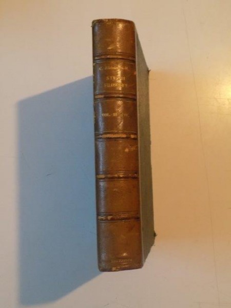 STUDII FILOSOFICE, VOL III, IV de C. RADULESCU M.  1908