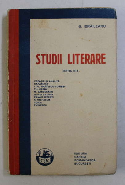 STUDII LITERARE de G. IBRAILEANU , 1931