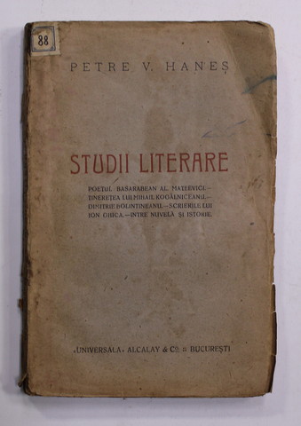 STUDII LITERARE de PETRE V. HANES , 1925