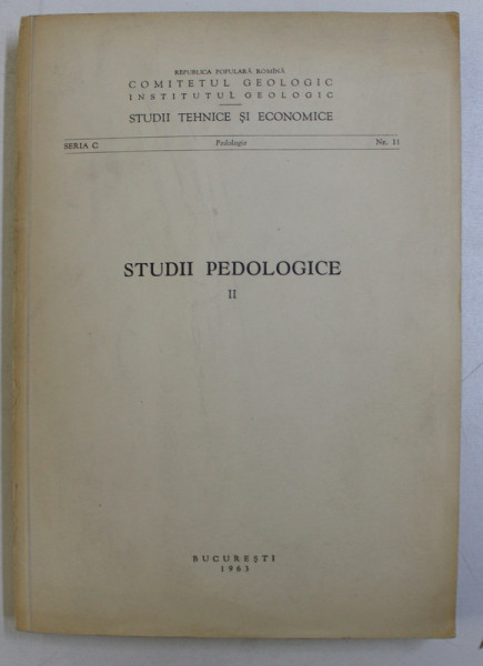 STUDII PEDOLOGICE II , 1963