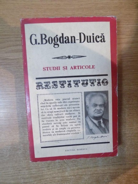 STUDII SI ARTICOLE de G. BOGDAN DUICA , 1975