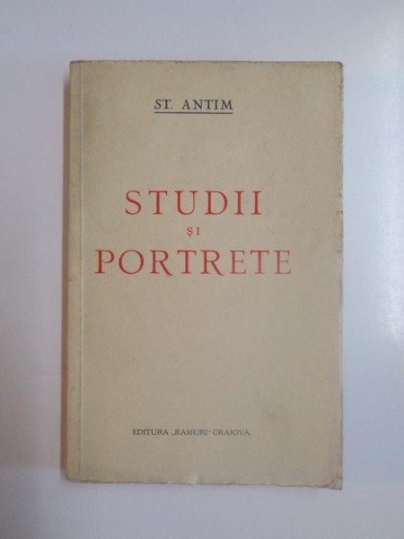 STUDII SI PORTRETE de ST. ANTIM