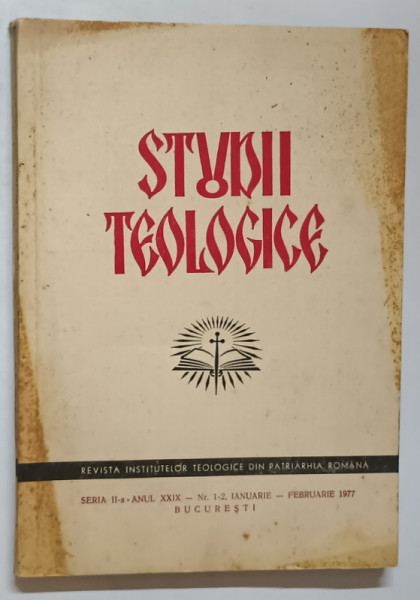 STUDII TEOLOGICE - REVISTA INSTITUTELOR TEOLOGICE DIN PATRIARHIA ROMANA , NR. 1-2 , IANUARIE - FEBRUARIE , 1977