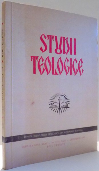 STUDII TEOLOGICE, SERIA A II-A, ANUL XXXII, NR. 7-10 , 1980