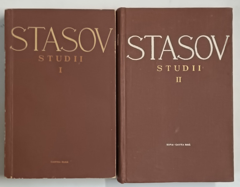 STUDII , VOLUMELE I - II de V. V. STASOV , 1956 - 1959
