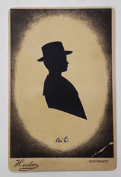 STUDIO HADEN , BIRMINGHAM , SILHOUETTE PORTRAIT , 1894