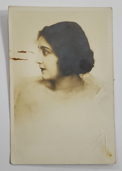 STUDIO T. BARASCHI , BUCURESTI , MAGDA DEMETRESCU , MISS ROMANIA  1929 , CARTE POSTALA ILUSTRATA