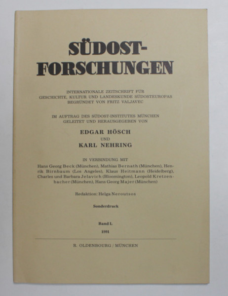 SUDOST - FORSCHUNGEN - DROITS SUR LA TERRE DE LABOUR DANS LES BALKANS ET EN ANATOLIE A L 'EPOQUE OTTOMANE XIV e - XVI e SIECLES par NICOARA BELDICEANU et PETRE S, NASTUREL , 1991, DEDICATIE *