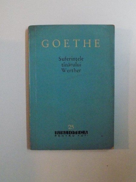 SUFERINTELE TANARULUI WERTHER-GOETHE , 1960