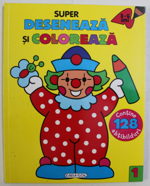 SUPER DESENEAZA SI COLOREAZA - CONTINE 128 ABTIBILDURI