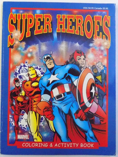 SUPER HEROES  (  MARVEL )  - COLORING & ACTIVITY BOOK , illustrations by RONALD & DONALD WILIAMS , 2002