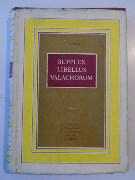 SUPPLEX LIBELLUS VALACHORUM de D. PRODAN 1971