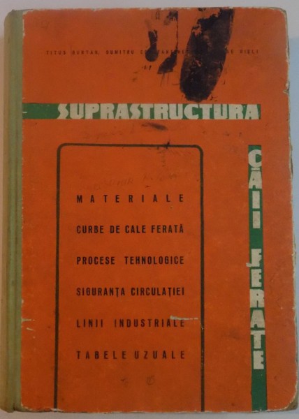 SUPRASTRUCTURA CAII FERATE de TITUS BURTAN , DUMITRU CONSTANTINESCU si NICOLAE DISLI , 1965