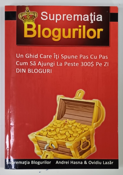 SUPREMATIA BLOGURILOR de ANDREI HASNA si OVIDIU LAZAR ... CUM SA AJUNGI LA PESTE 300 $ PE ZI DIN BLOGURI , 2010