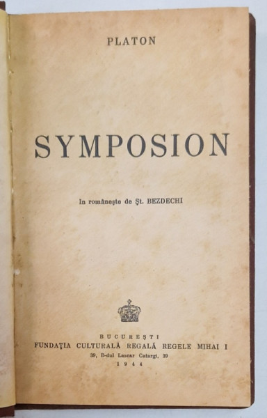 SYMPOSION de PLATON , 1944
