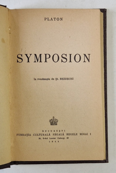 SYMPOSION de PLATON , 1944