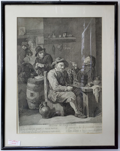 T. Major dupa David Teniers - DELIZIE DE FIAMMINGHI - Gravura, Secol 18