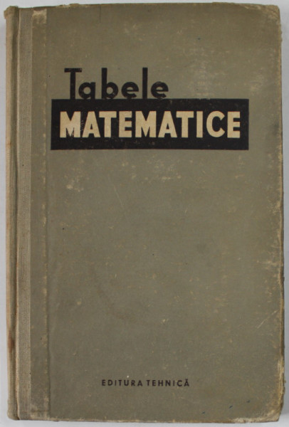 TABELE MATEMATICE , 1957, PREZINTA PETE SI HALOURI DE APA *