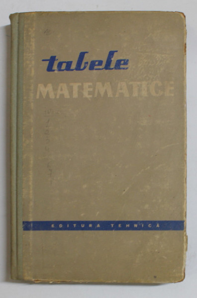 TABELE MATEMATICE , 1959
