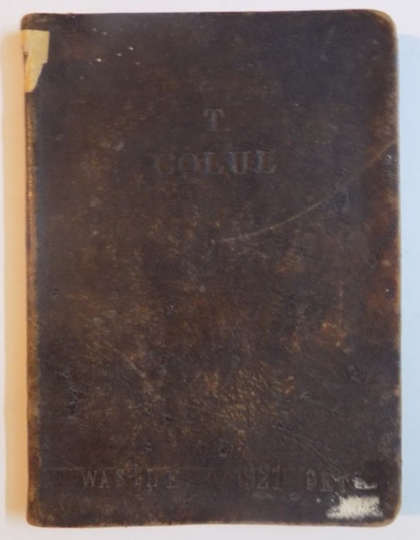 TABERNACOLUL, SACRIFICIILE LUI O UMBRA LA ''SACRIFICIILE MAI BUNE''. O MANA DE AJUTOR PREOTIMEI REGALA  1921