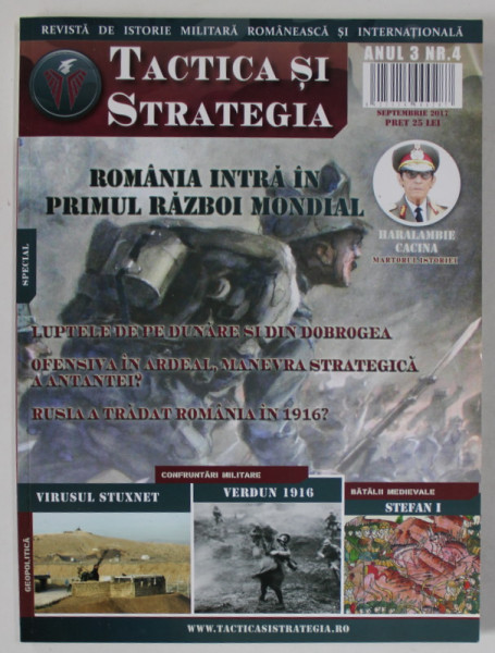 TACTICA SI STRATEGIA , REVISTA DE ISTORIE MILITARA ROMANEASCA SI INTERNATIONALA , ANUL  3 , NR. 4 , 2017