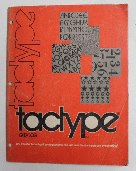 TACTYPE - DRY TRANSFER LETTERING and SYMBOL SHEETS ...1972 , PREZINTA URME DE UZURA