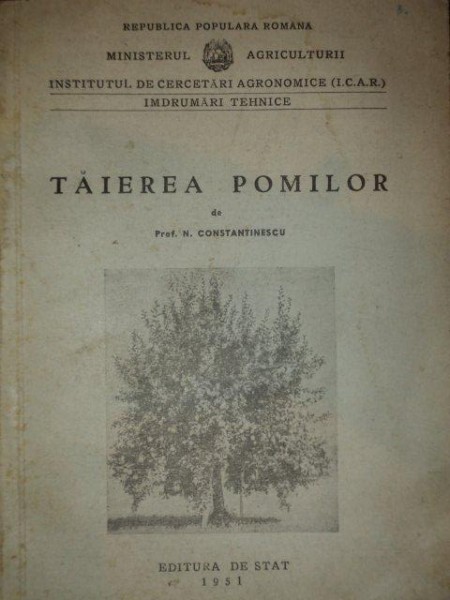 TAIEREA POMILOR  DE N. CONSTANTINESCU