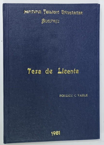 TAINELE INITIERII CRESTINE IN CELE TREI CONFESIUNI , TEZA DE LICENTA de POPESCU C. VASILE , 1981