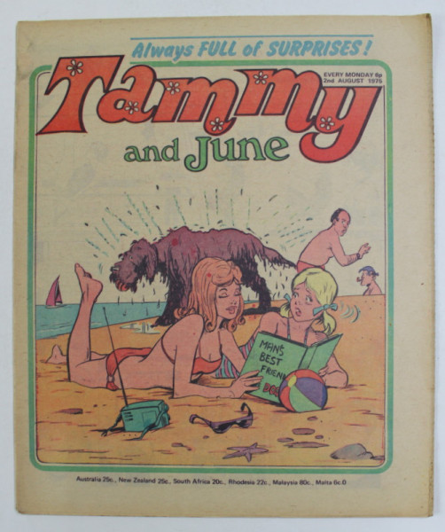 TAMMY AND JUNE , REVISTA PENTRU  ADOLESCENTI , CONTINE BENZI DESENATE , 2nd   AUGUST  , 1975
