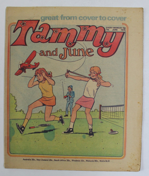 TAMMY AND JUNE , REVISTA PENTRU  ADOLESCENTI , CONTINE BENZI DESENATE , 7 th  JUNE  , 1975