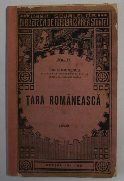 TARA ROMANEASCA de ION SIMIONESCU , 1919