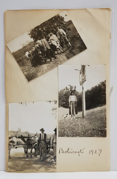 TARANI LA BOBICESTI , FOTOGRAFII DE FAMILIE IN BUCURESTI , 5 FOTOGRAFII LIPITE PE HARTIE , 1927