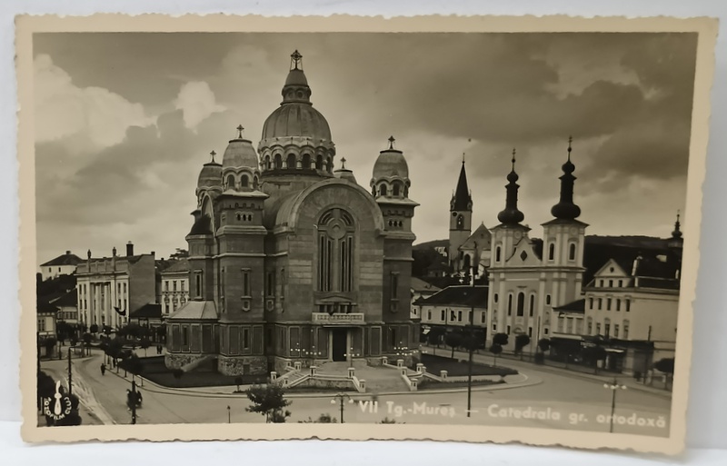 TARGU MURES , CATEDRALA GR. ORTODOXA , CARTE POSTALA ILUSTRATA , 1938