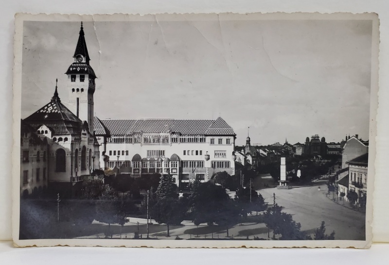 TARGU MURES  , PRIMARIA SI PALATUL CULTURII , FOTOGRAFIE TIP CARTE POSTALA , 1936