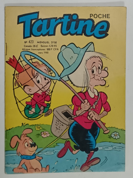TARTINE POCHE , No. 423 , MENSUEL , REVISTA DE FORMAT MIC DE BENZI DESENATE CU TEXT IN LIMBA FRANCEZA , 1980