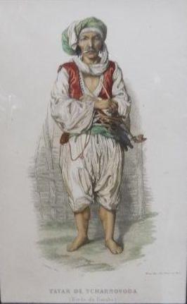 Tatar din Cernavoda, Gravura colorata
