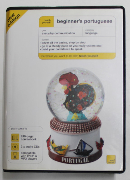 TEACH YOURSELF BEGINNER 'S PORTUGUESE , PACK CONTENTS 240 PAGE COURSEBOOK , 2 X AUDIO CD 'S , 2008