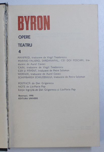 TEATRU 4-BYRON  1990