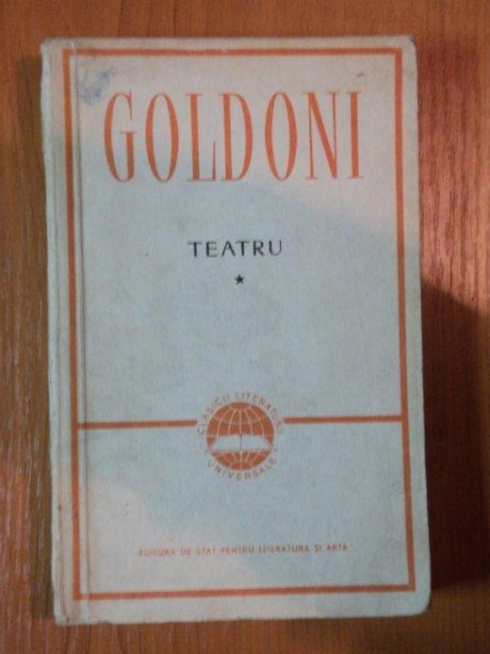 TEATRU de CARLO GOLDONI VOL I