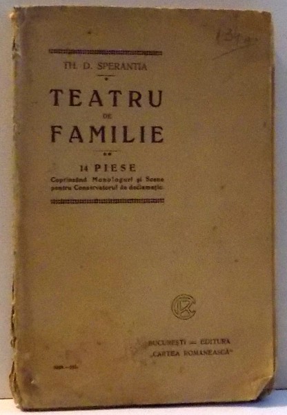 TEATRU DE FAMILIE , 14 PIESE , 1925