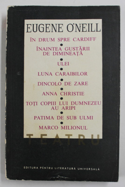 TEATRU , VOL I de EUGENE O'NEILL , 1968