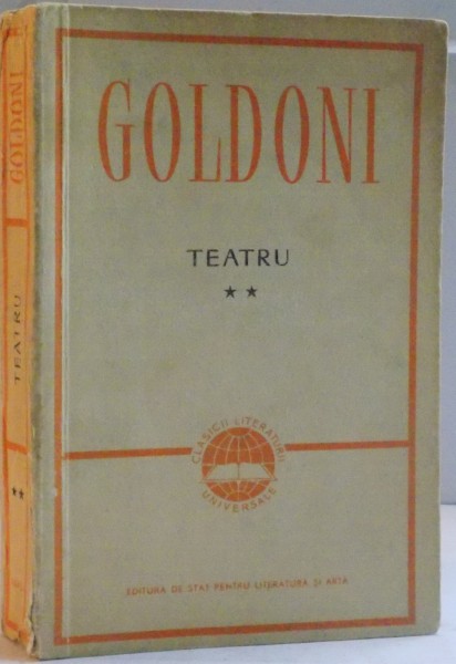 TEATRU VOL II de CARLO GOLDONI , 1959